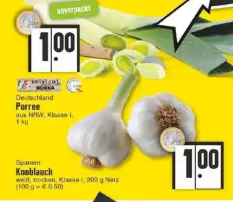 Edeka Poree, Knoblauch Angebot