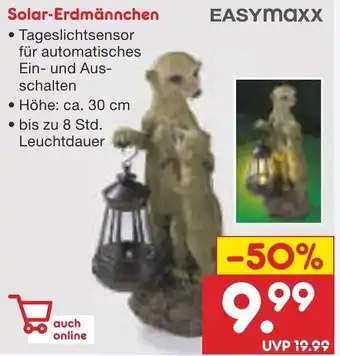 Netto Marken-Discount Solar-Erdmännchen 30cm Angebot