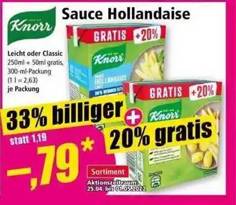 Norma Knorr Sauce Hollandaise Angebot