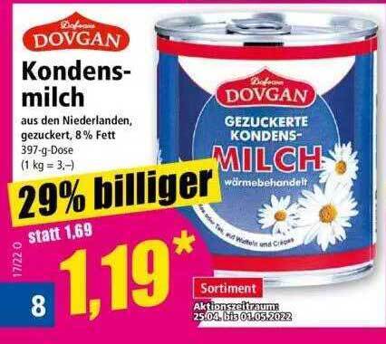 Dovgan Kondensmilch Angebot bei Norma