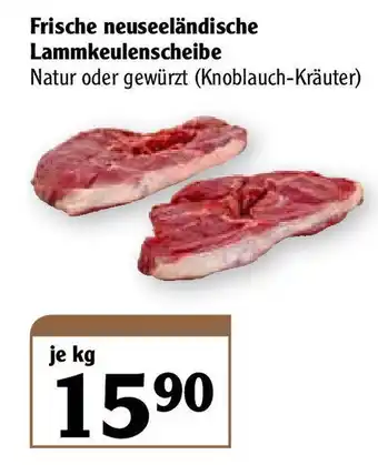 Globus Frische neuseeländische Lammkeulenscheibe Angebot