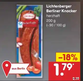 Netto Marken-Discount Lichtenberger Berliner Knacker 200 g Angebot