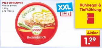 Netto Marken-Discount Popp Brotaufstrich 250 g Angebot