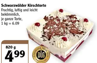 Globus Schwarzwälder Kirschtorte 820g Angebot