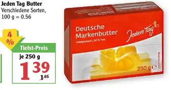 Globus Jeden Tag Butter 250g Angebot