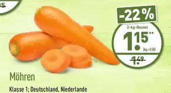 Aldi Nord Möhren 2 kg Beutel Angebot