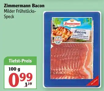 Globus Zimmermann Bacon 100g Angebot