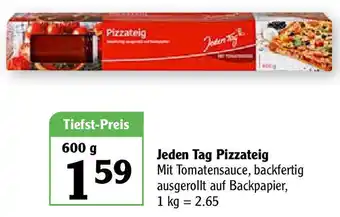 Globus Jeden Tag Pizzateig 600g Angebot