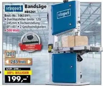 Norma24 Scheppach Handsäge Hbs261 Angebot