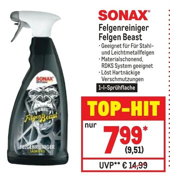 METRO Sonax Felgenreiniger Felgen Beast 1 L Sprühflasche Angebot