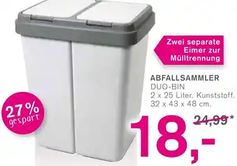 KODi Abfallsammler Duo Bin 2x25 Liter Angebot