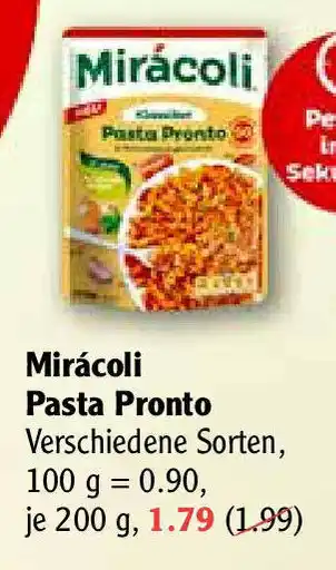 Globus Mirácoli Pasta Pronto 200g Angebot