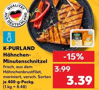 Kaufland K-Purland Hähnchen Minutenschnitzel 400g Packung Angebot