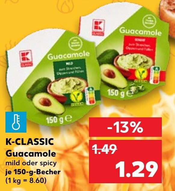 KClassic Guacamole 150g Becher Angebot bei Kaufland