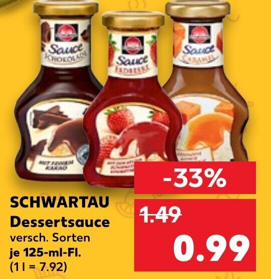 Schwartau Dessertsauce 125 ml Fl. Angebot bei Kaufland