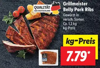 Lidl Grillmeister Belly Pork Ribs 1,2 kg Angebot