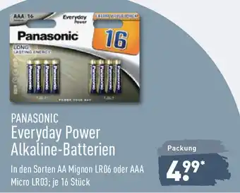 Aldi Nord Panasonic Everyday Power Alkaline Batterien Angebot