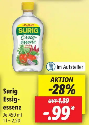 Lidl Surig Essigessenz 450 ml Angebot