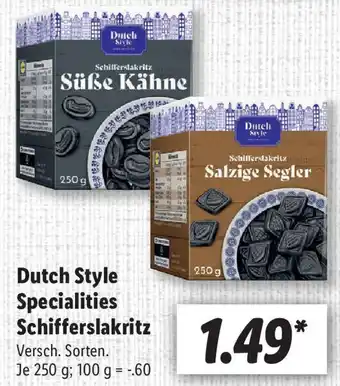 Lidl Dutch Style Specialities Schifferslakritz 250 g Angebot