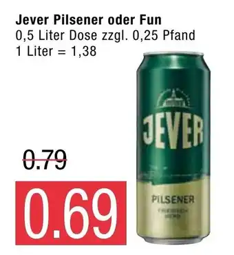 Marktkauf Jever Pilsener oder Fun 500 ml Angebot