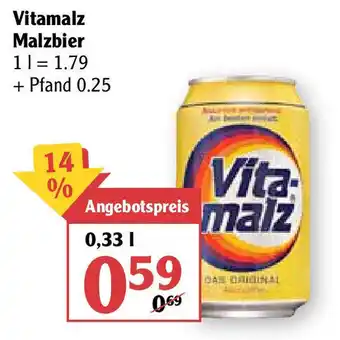 Globus Vitamalz Malzbier 0,33L Angebot