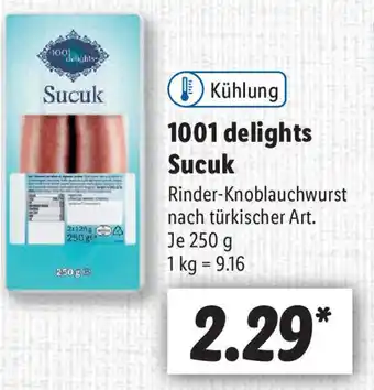 Lidl 1001 delights Sucuk 250 g Angebot