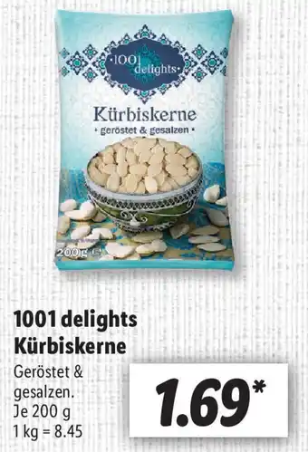 Lidl 1001 delights Kürbiskerne 200 g Angebot