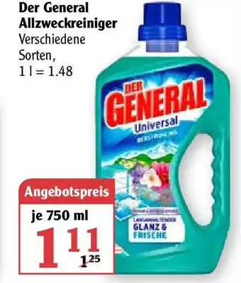 Globus Der General Allzweckreiniger 750ml Angebot