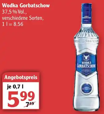 Globus Wodka Gorbatschow 0,7L Angebot