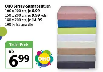 Globus OHO Jersey-Spannbetttuch Angebot