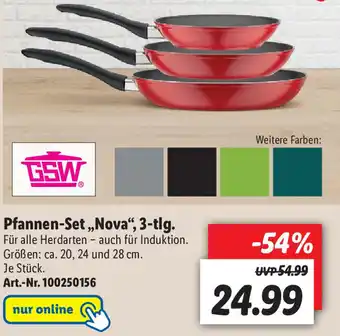 Lidl GSW Pfannen Set Nova, 3 tlg. Angebot