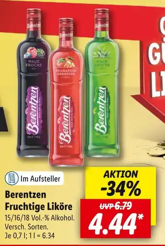 Lidl Berentzen fruchtige liköre Angebot