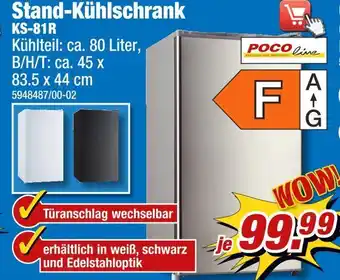 Poco Poco line stand-kühlschrank ks-81r Angebot