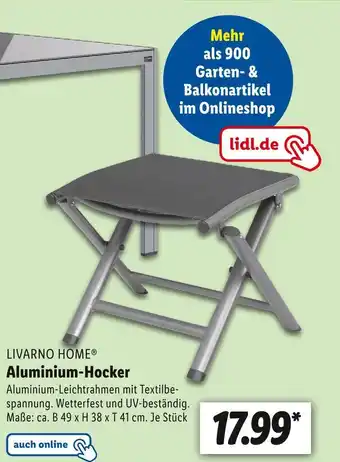 Lidl Livarno home aluminium-hocker Angebot