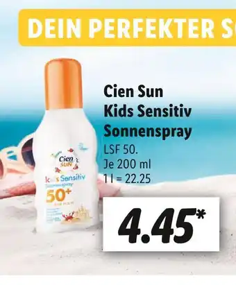 Lidl Cien sun kids sensitiv sonnenspray Angebot