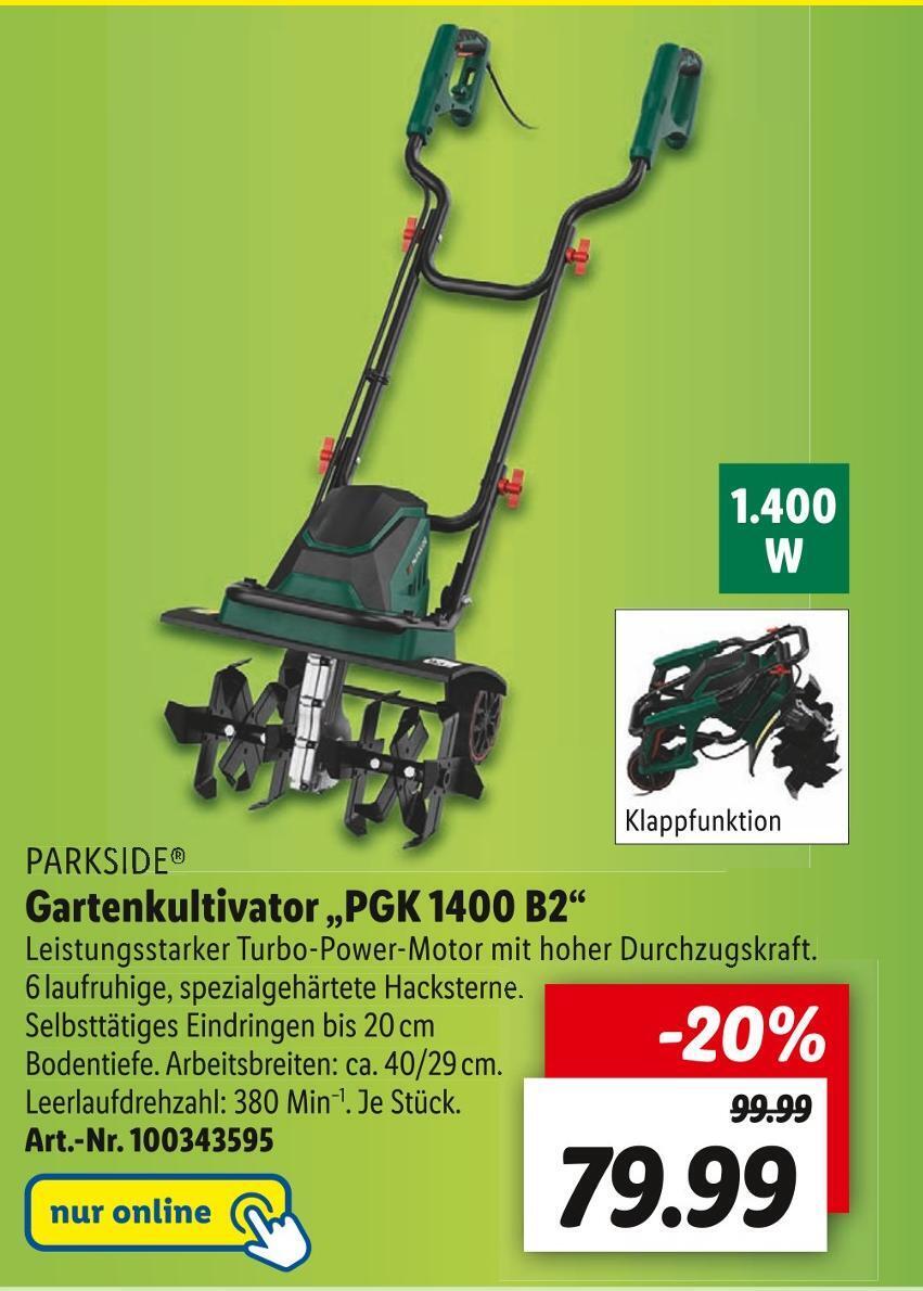 Parkside gartenkultivator „pgk 1400 b2“ Angebot bei Lidl