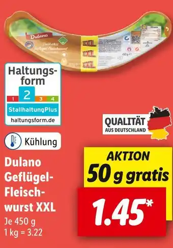 Lidl Dulano geflügel-fleischwurst xxl Angebot