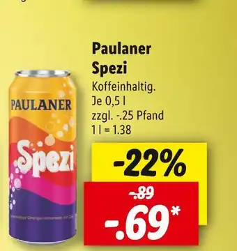 Lidl Paulaner spezi softdrinks Angebot