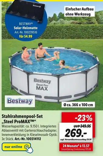 Lidl Bestway stahlrahmenpool-set „steel promax“ Angebot