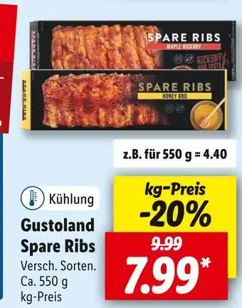 Lidl Gustoland spare ribs Angebot