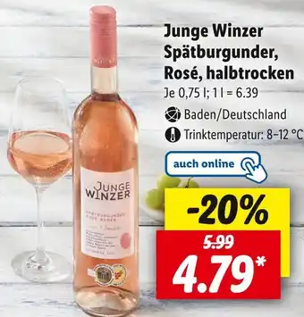 Lidl Junge winzer spätburgunder, rosé Angebot