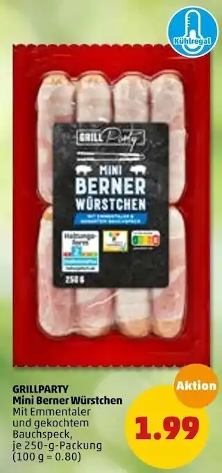 PENNY Grillparty mini berner würstchen Angebot