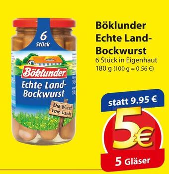 Famila Nord Ost Böklunder echte land-bockwurst Angebot