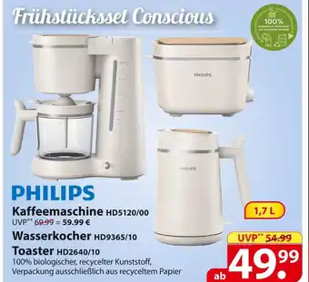 Famila Nord Ost Philips kaffeemaschine hd5120/00, wasserkocher hd9365/10 oder toaster hd2640/10 Angebot