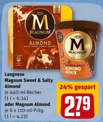 REWE Langnese magnum sweet & salty almond Angebot