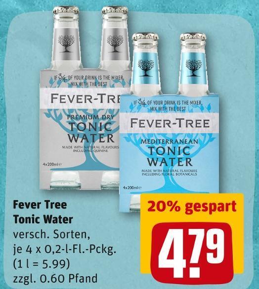 Fever tree tonic water Angebot bei REWE
