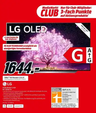 MediaMarkt Lg 65 c 17lb 65" oled tv Angebot