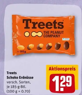 REWE Treets schoko erdnüsse Angebot