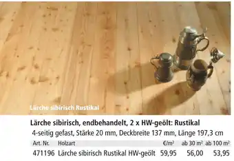 Holz Possling Lärche sibirisch Angebot