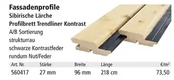 Holz Possling Fassadenprofile Angebot